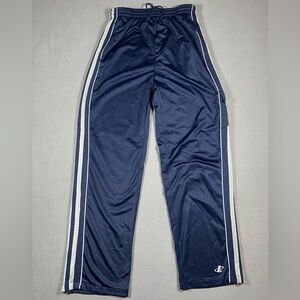 Logo Athletic Navy Kids Joggers with White Stripes